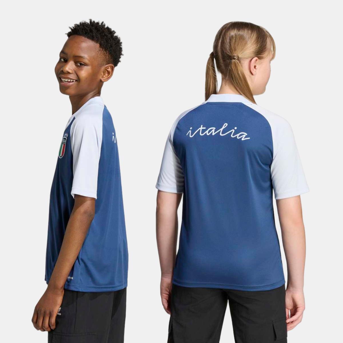 T-shirt de Criança Itália Mundial 2026 Pre Match Azul-marinho-2