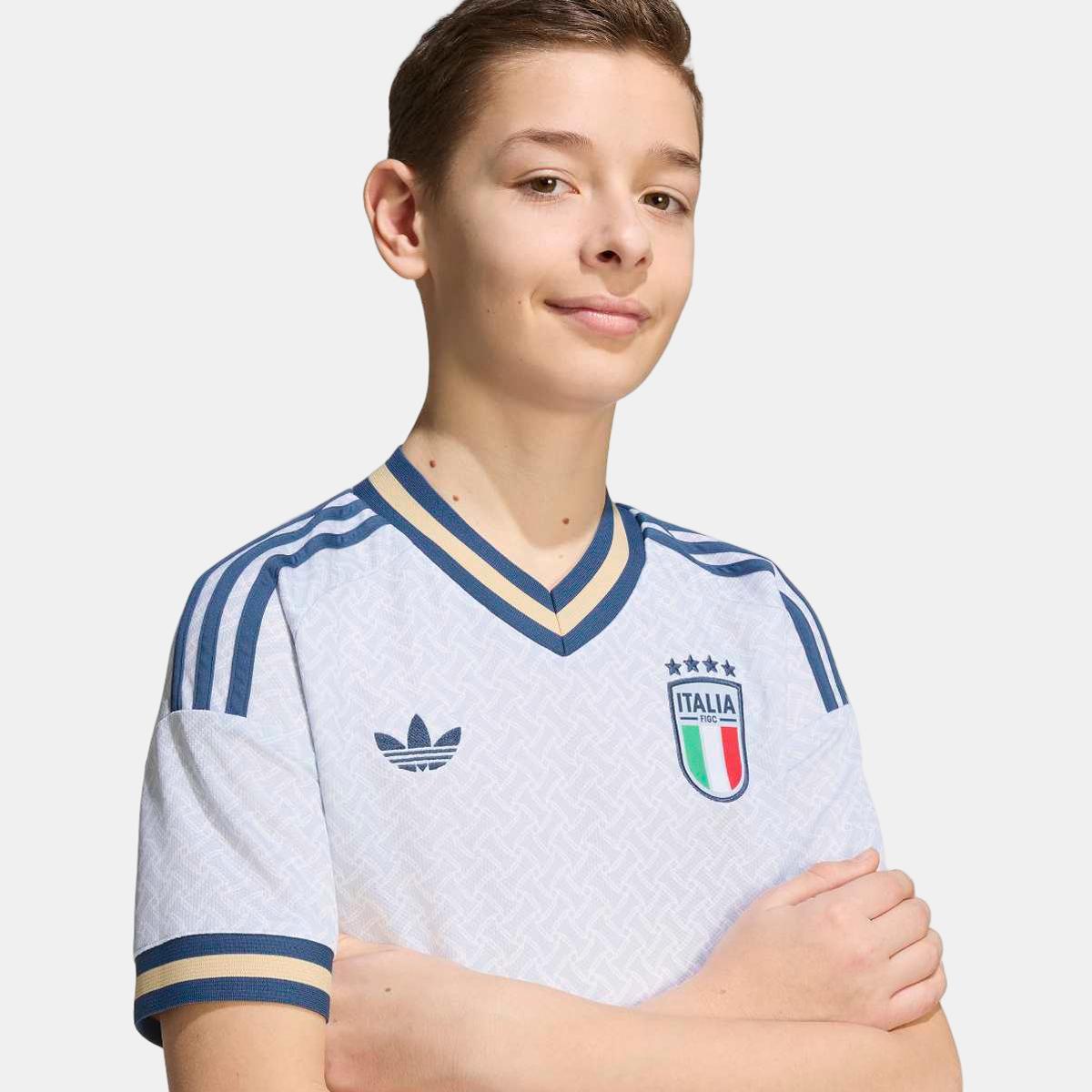 T-shirt de Criança 2.º Equipamento Itália Mundial 2026 Originals Azul-6