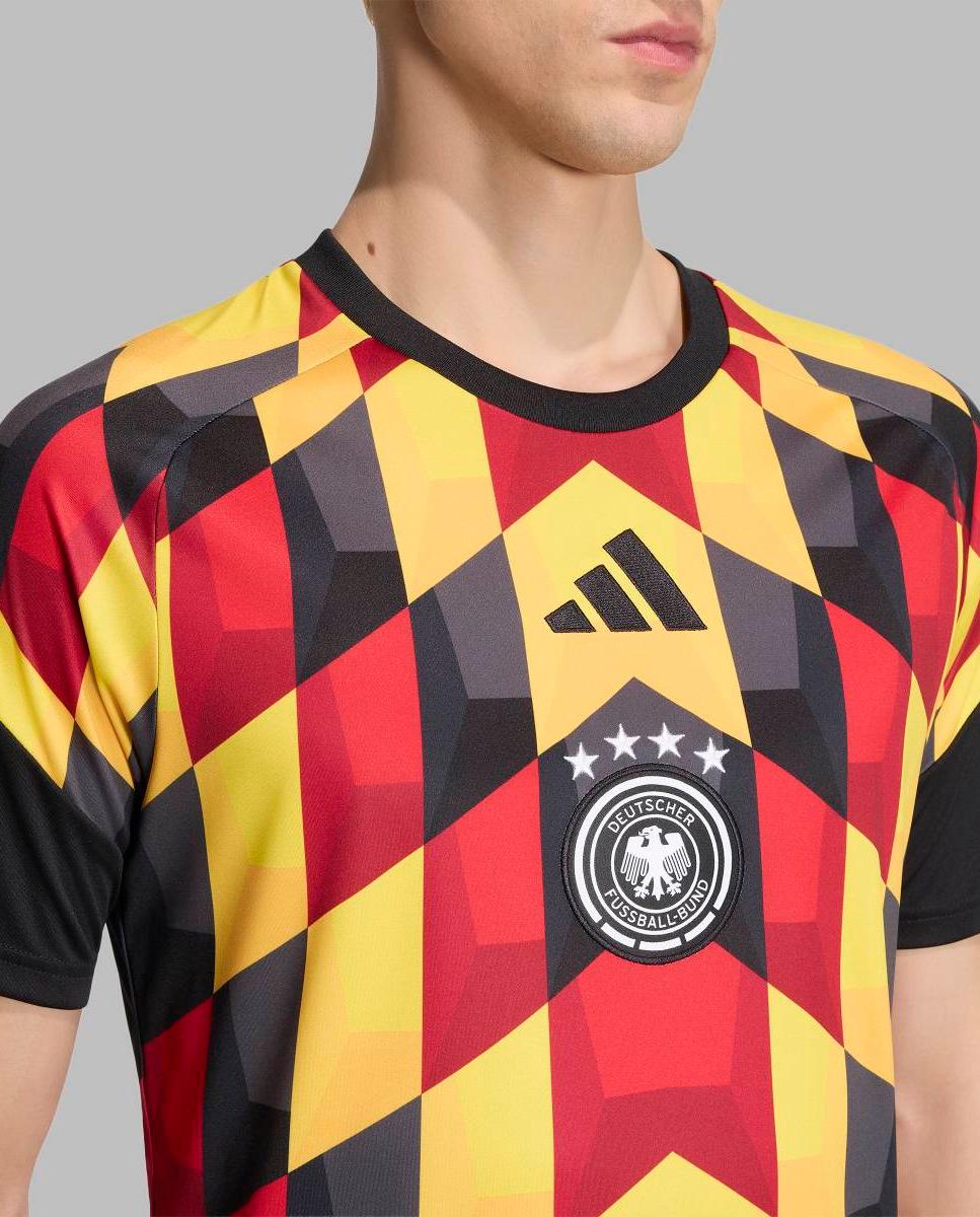 T-shirt de Homem Alemanha Mundial 2026 Pre Match Preto / Amarelo-5