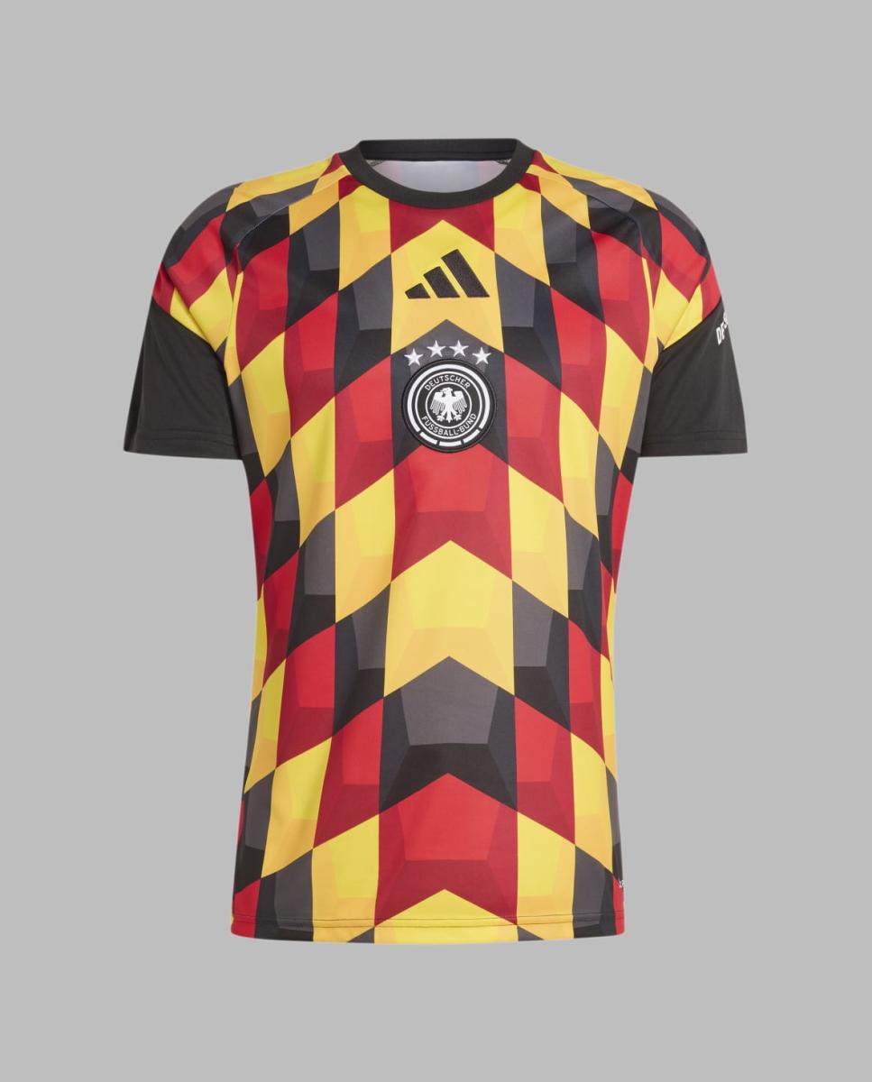 T-shirt de Homem Alemanha Mundial 2026 Pre Match Preto / Amarelo-7