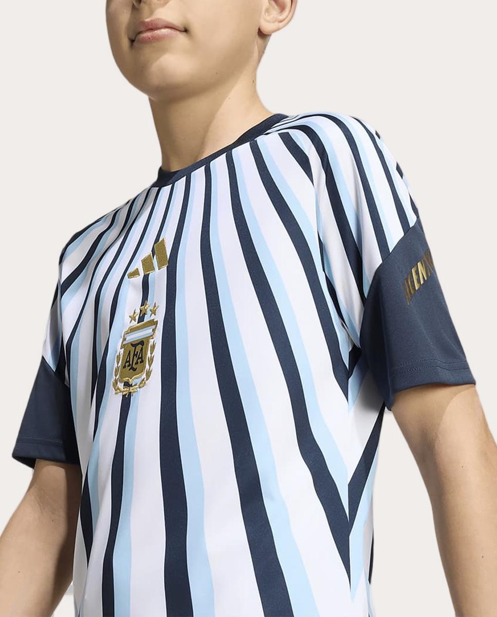 T-shirt de Criança Argentina Mundial 2026 Pre Match Branco-5