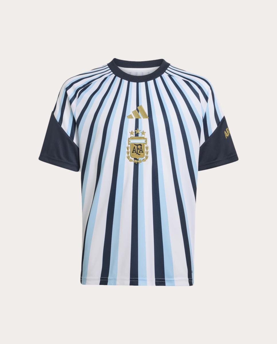 T-shirt de Criança Argentina Mundial 2026 Pre Match Branco-6