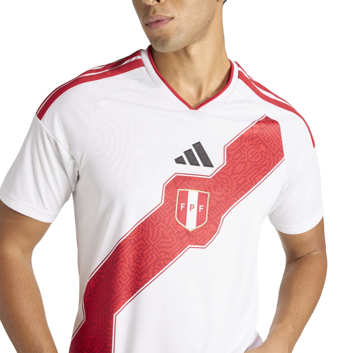 T-shirt de Homem 1.º Equipamento Peru Mundial 2026 Branco-4