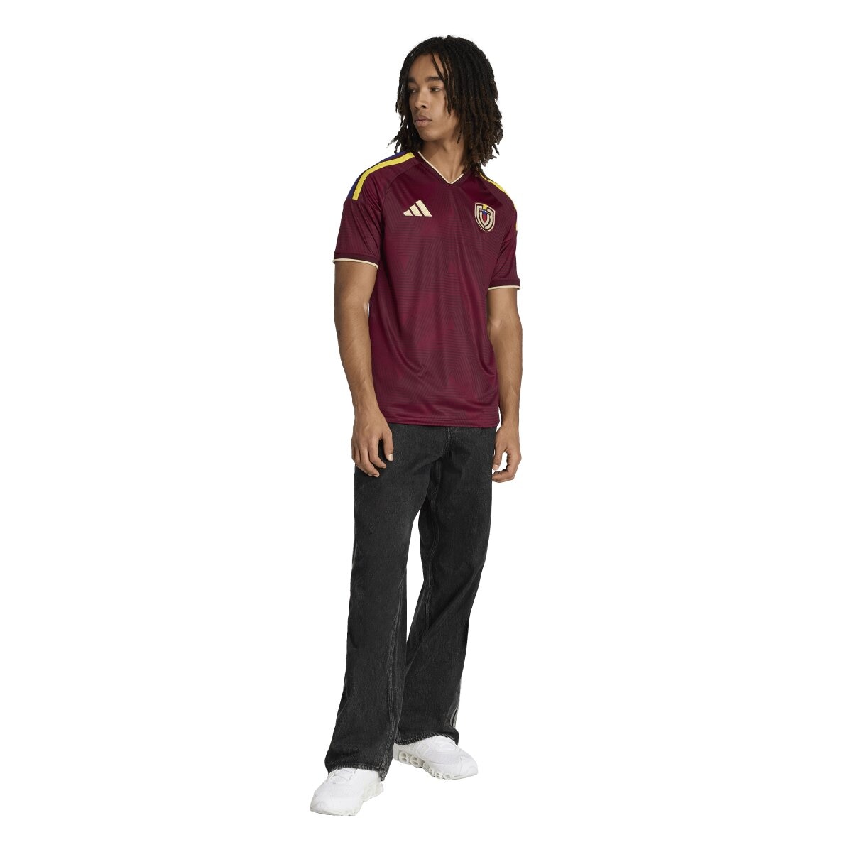 T-shirt de Homem 1.º Equipamento Venezuela Mundial 2026 Grená-3