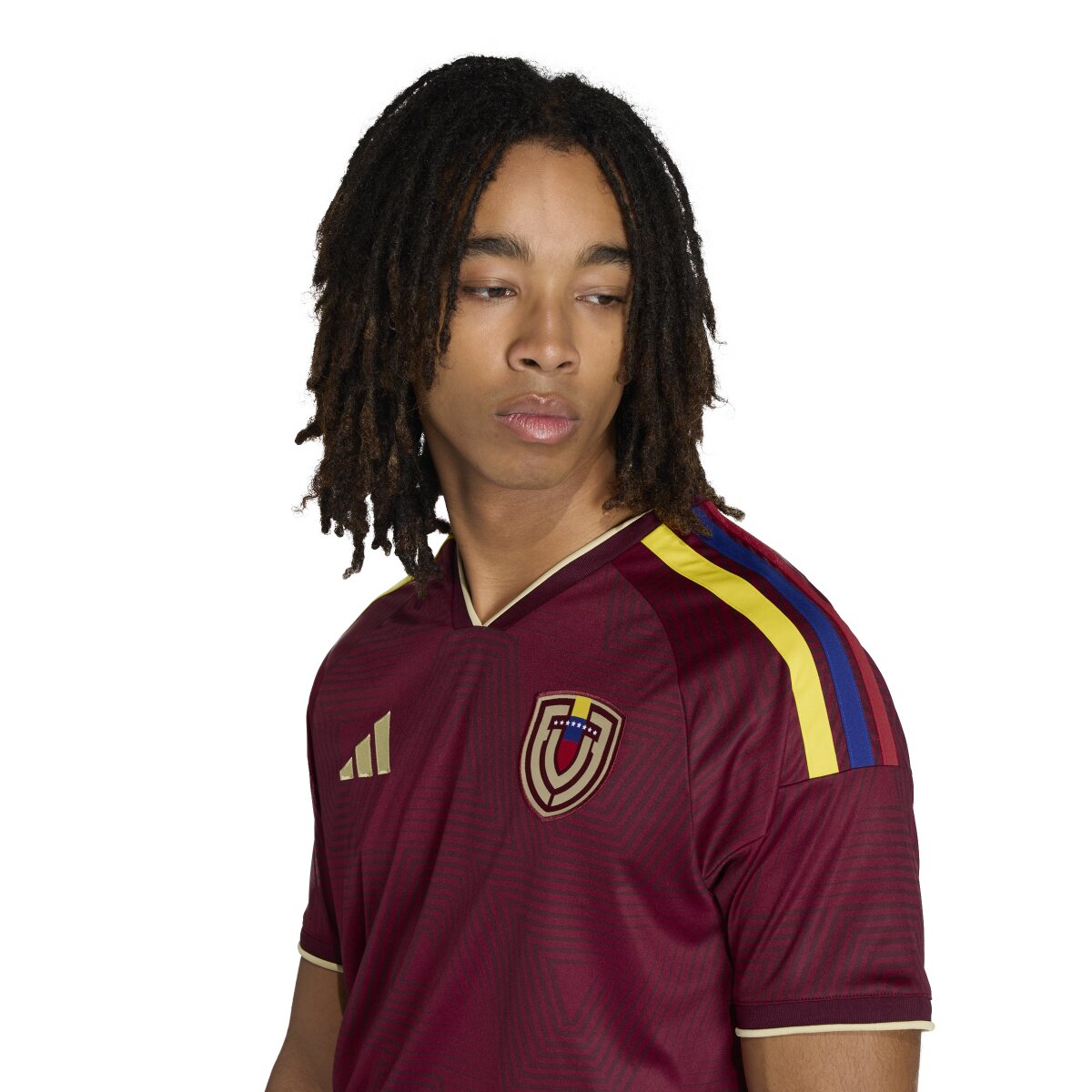 T-shirt de Homem 1.º Equipamento Venezuela Mundial 2026 Grená-4