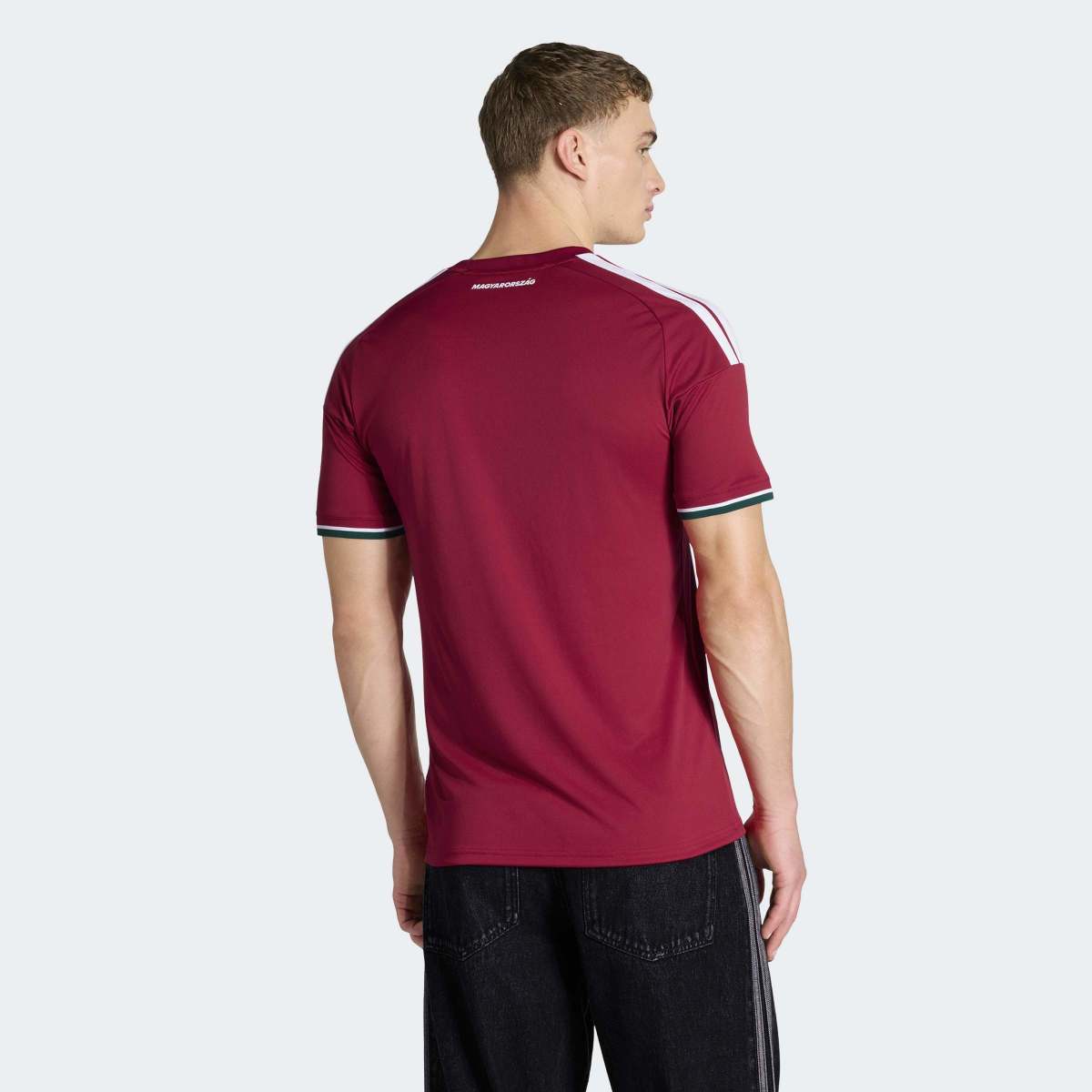 T-shirt de Homem 1.º Equipamento Hungria Mundial 2026 Vermelho-2