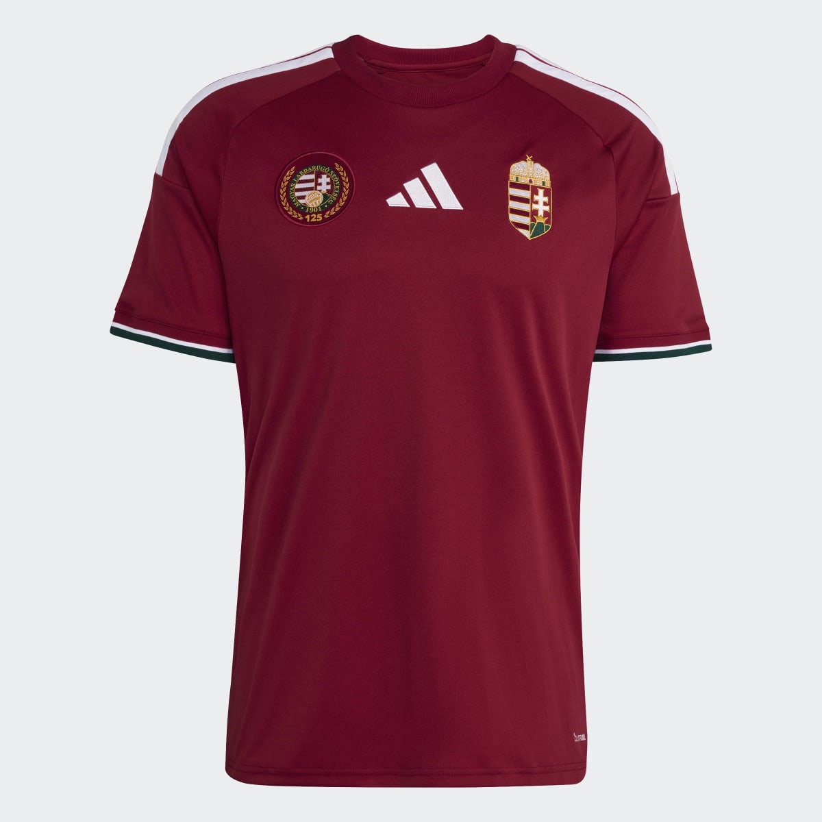 T-shirt de Homem 1.º Equipamento Hungria Mundial 2026 Vermelho-6