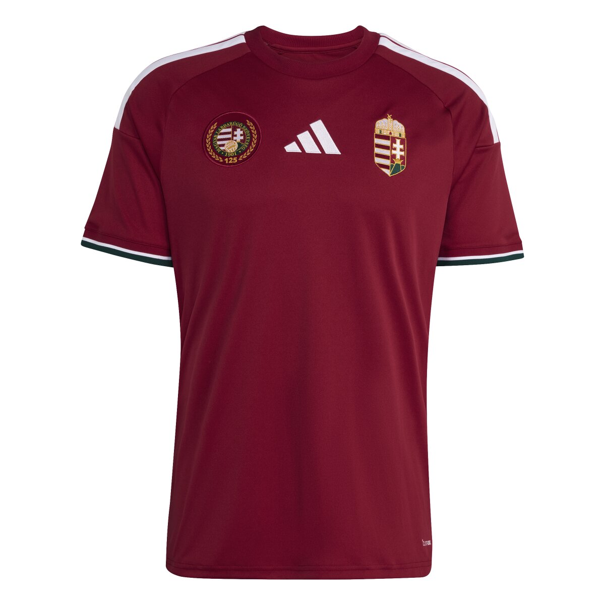 T-shirt de Homem 1.º Equipamento Hungria Mundial 2026 Vermelho-8
