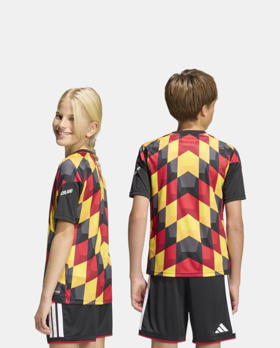 T-shirt de Criança Alemanha Mundial 2026 Pre Match Preto / Amarelo-2