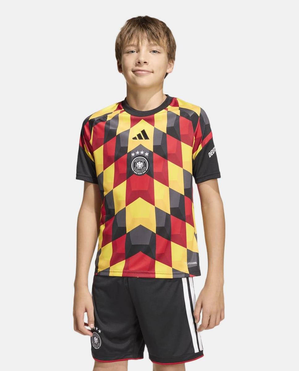 T-shirt de Criança Alemanha Mundial 2026 Pre Match Preto / Amarelo-3