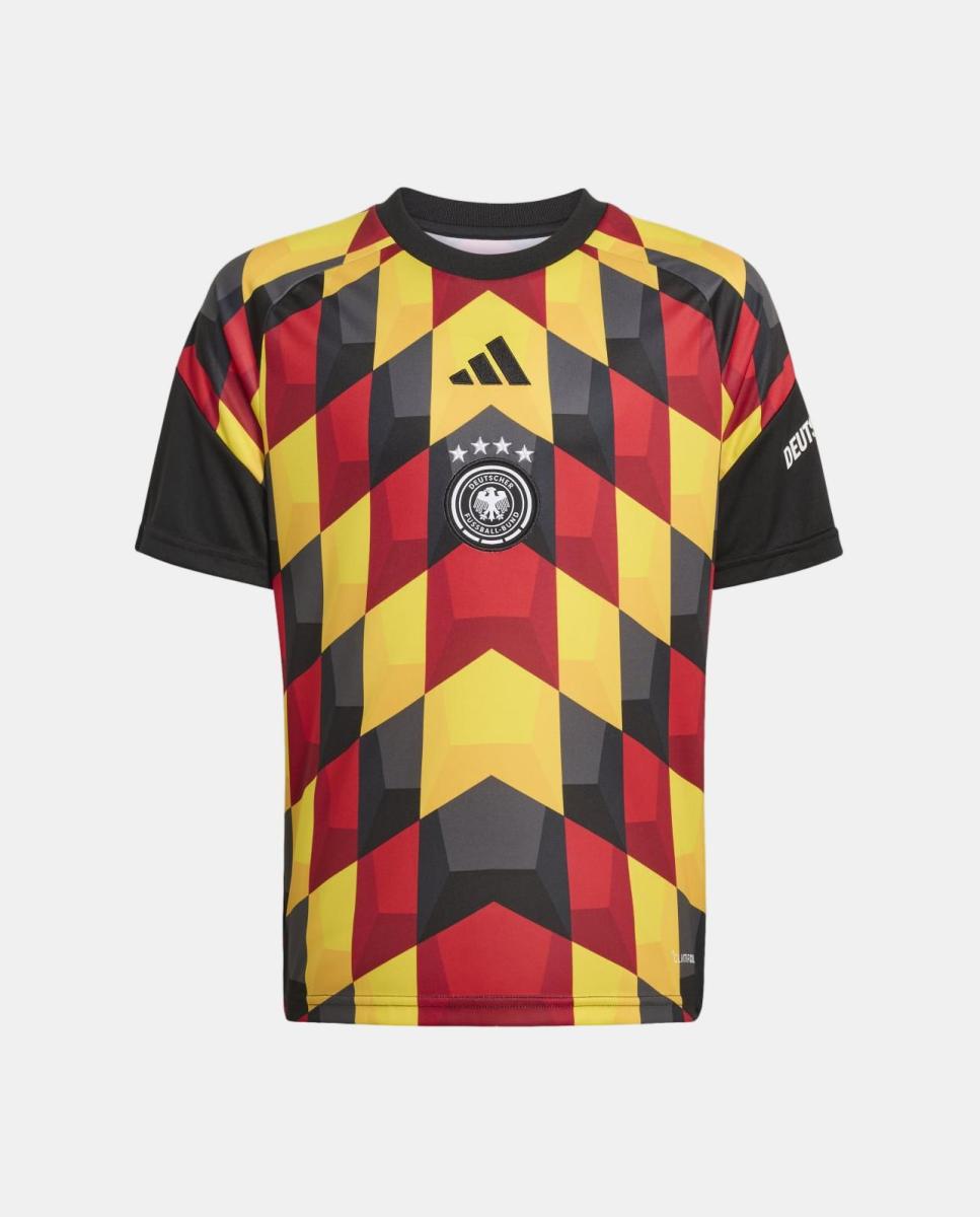 T-shirt de Criança Alemanha Mundial 2026 Pre Match Preto / Amarelo-8