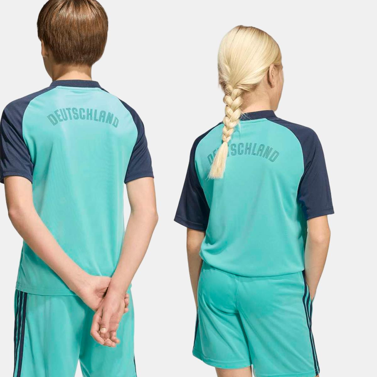 T-shirt de Criança Alemanha Mundial 2026 Pre Match Azul-2