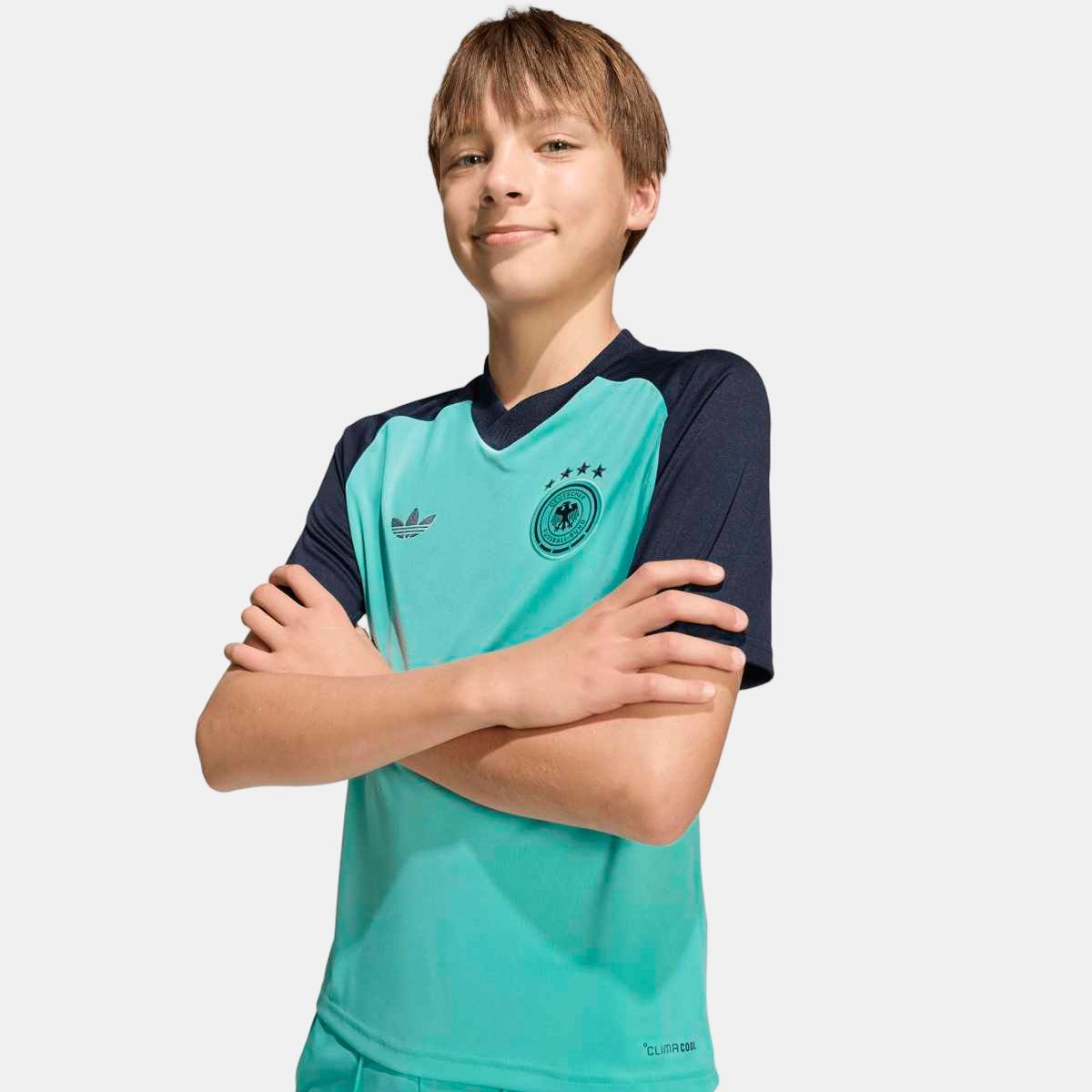 T-shirt de Criança Alemanha Mundial 2026 Pre Match Azul-6