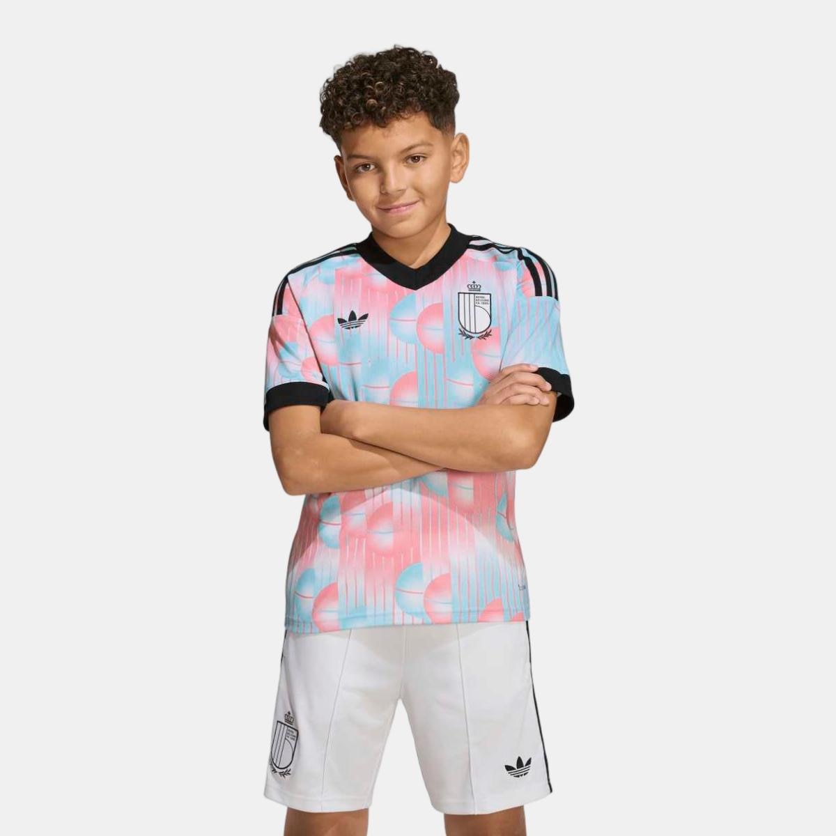 T-shirt de Criança 2.º Equipamento Bélgica Mundial 2026 Originals Azul-3