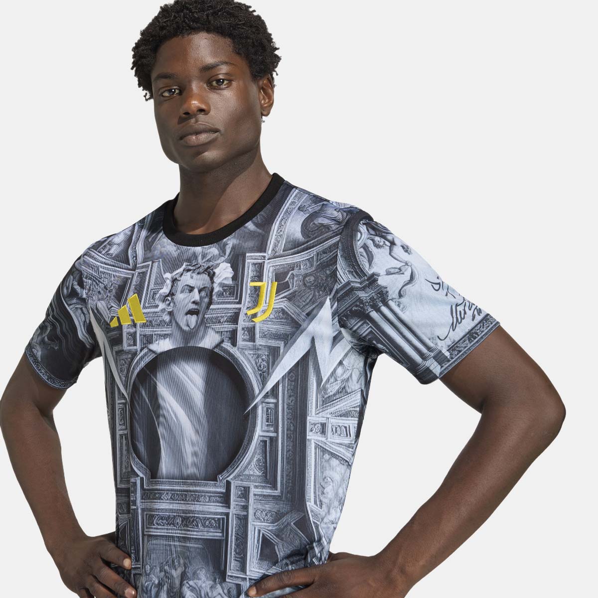 T-shirt de Homem Juventus FC 2025-2026 Pre Match Preto-6