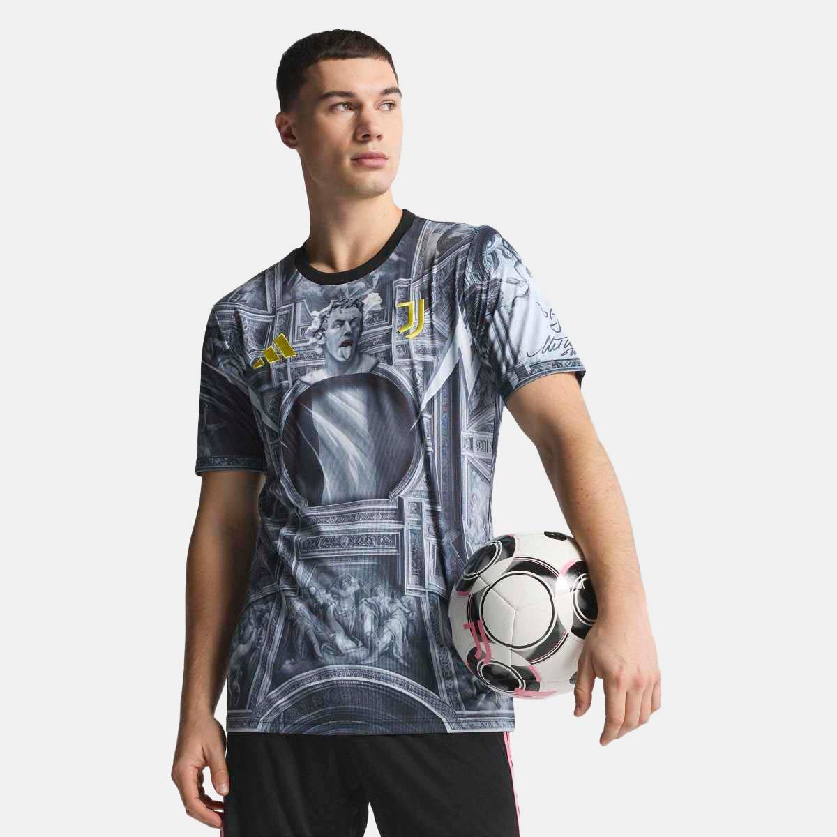 T-shirt de Homem Juventus FC 2025-2026 Pre Match Preto-13