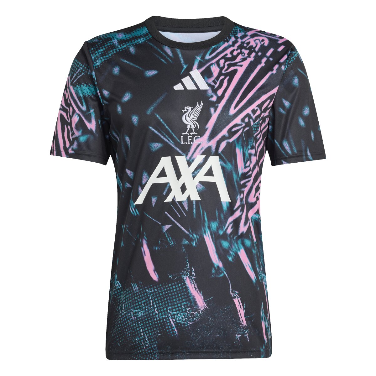 T-shirt de Homem Liverpool FC 2025-2026 Pre Match Preto / Verde-1