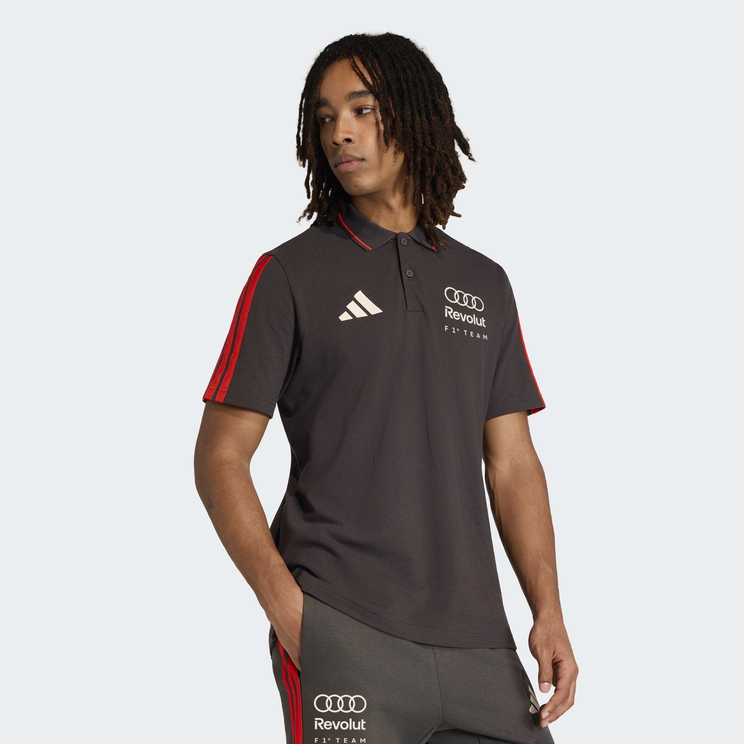 Polo de Homem DNA Audi F1 2026 Preto-3