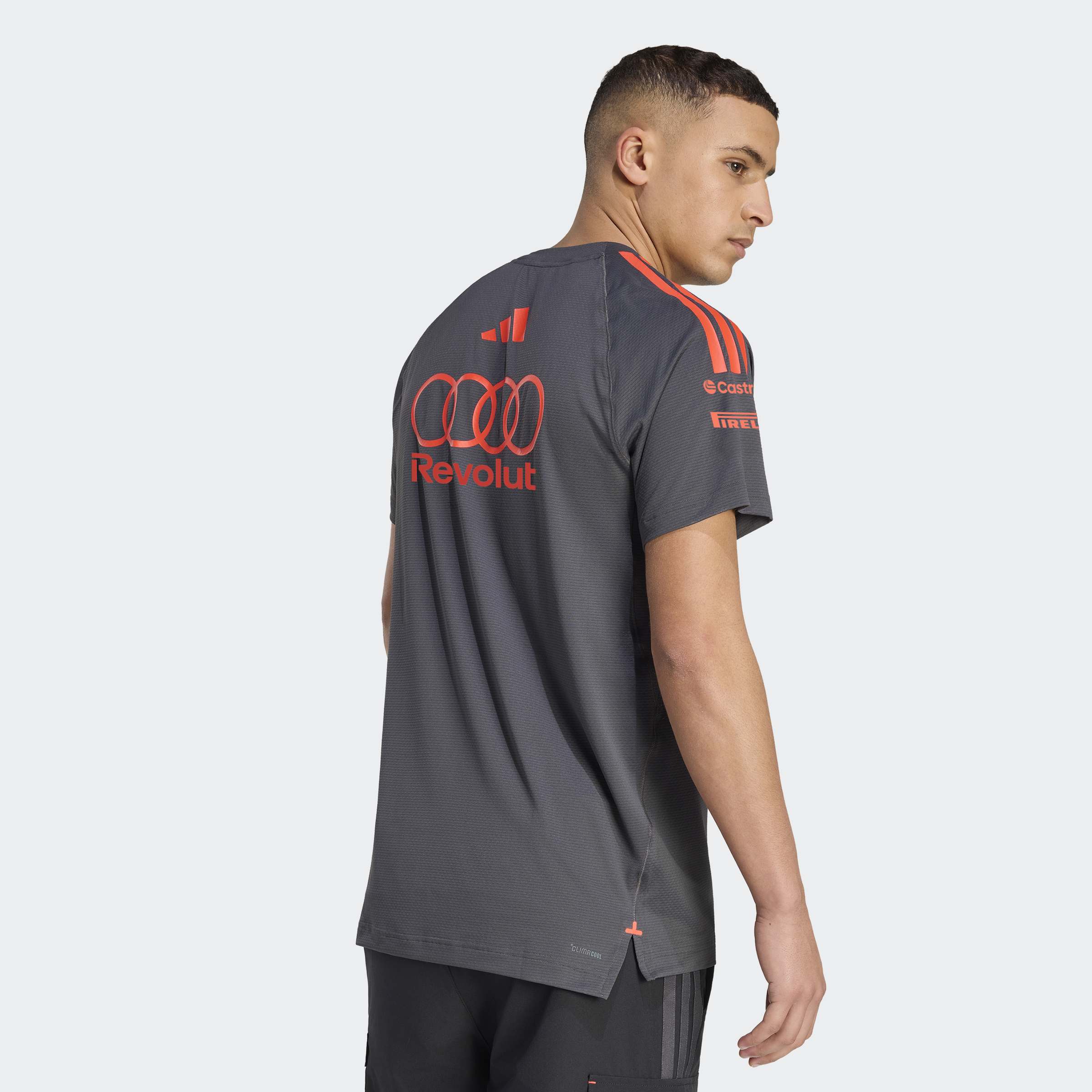 T-shirt de Homem Audi F1 2026 Preto / Vermelho-2