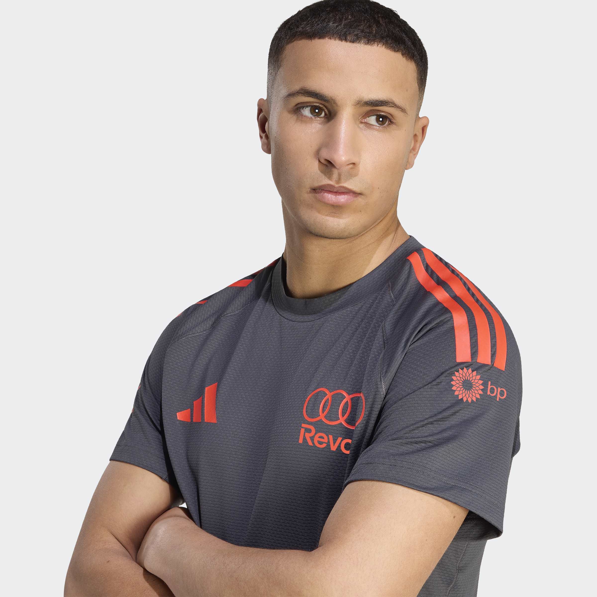 T-shirt de Homem Audi F1 2026 Preto / Vermelho-4
