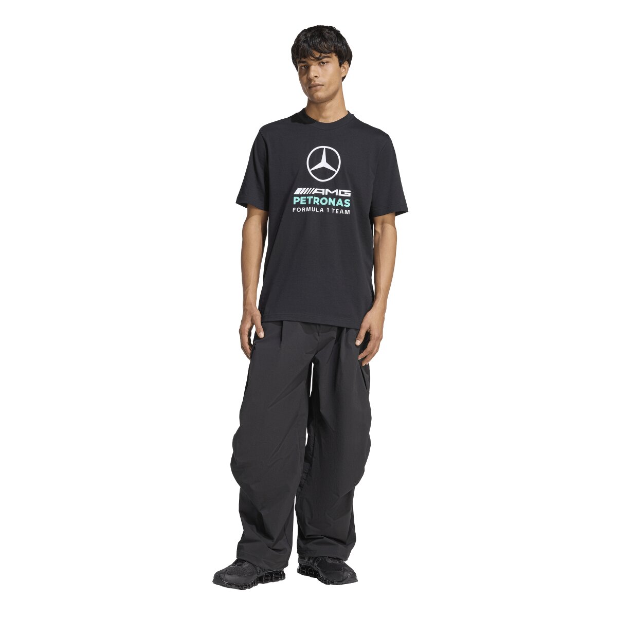 T-shirt de Homem Mercedes F1 2026 Preto / Verde-3