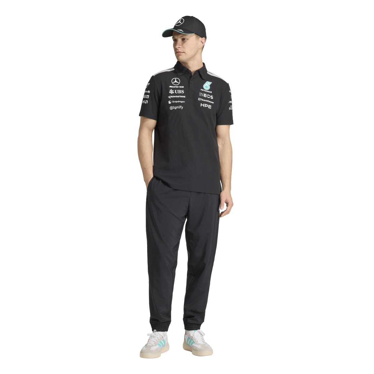 Polo de Homem Mercedes F1 2026 Preto-8