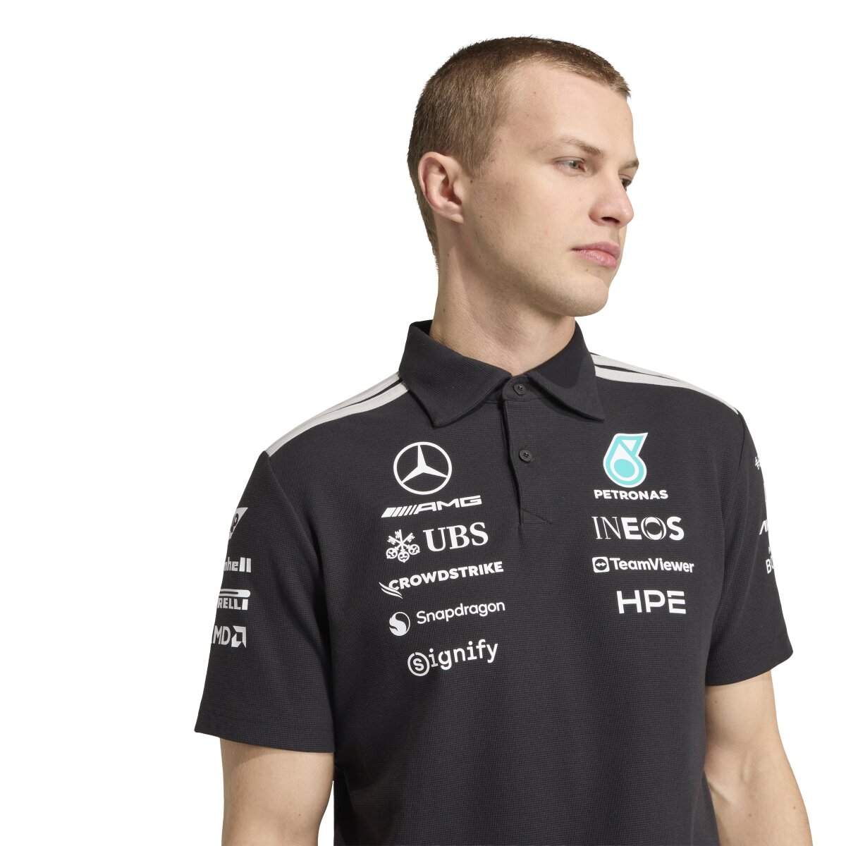 Polo de Homem Mercedes F1 2026 Preto-9