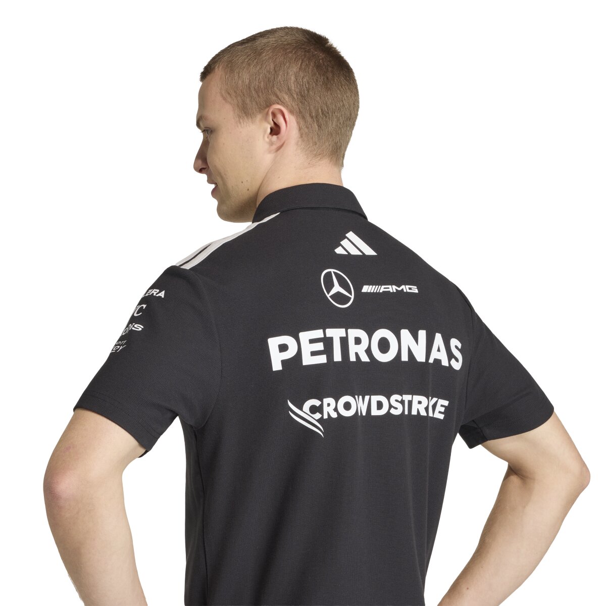 Polo de Homem Mercedes F1 2026 Preto-10