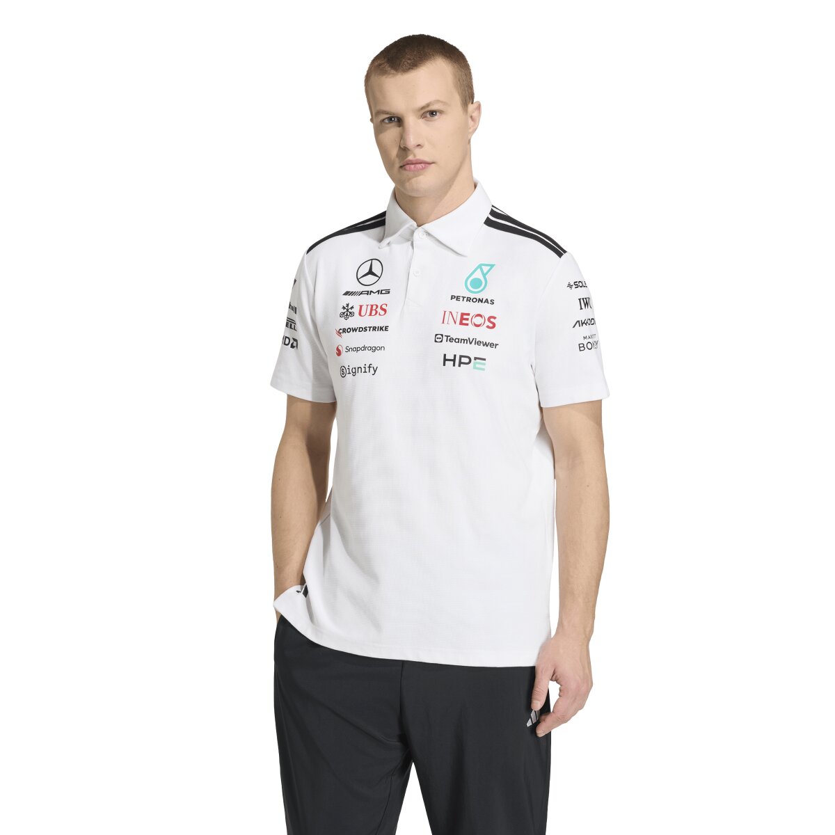POLO de Homem Mercedes F1 2026 Branco-3