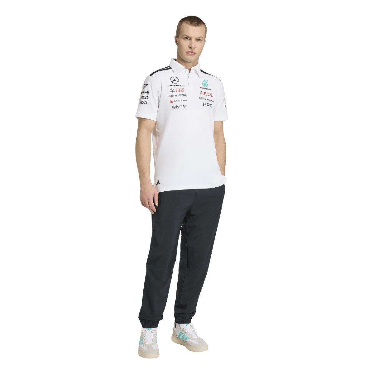 POLO de Homem Mercedes F1 2026 Branco-4