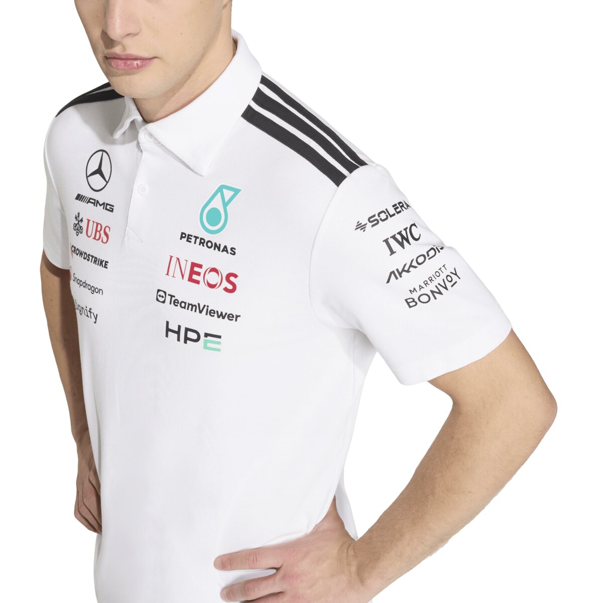 POLO de Homem Mercedes F1 2026 Branco-6