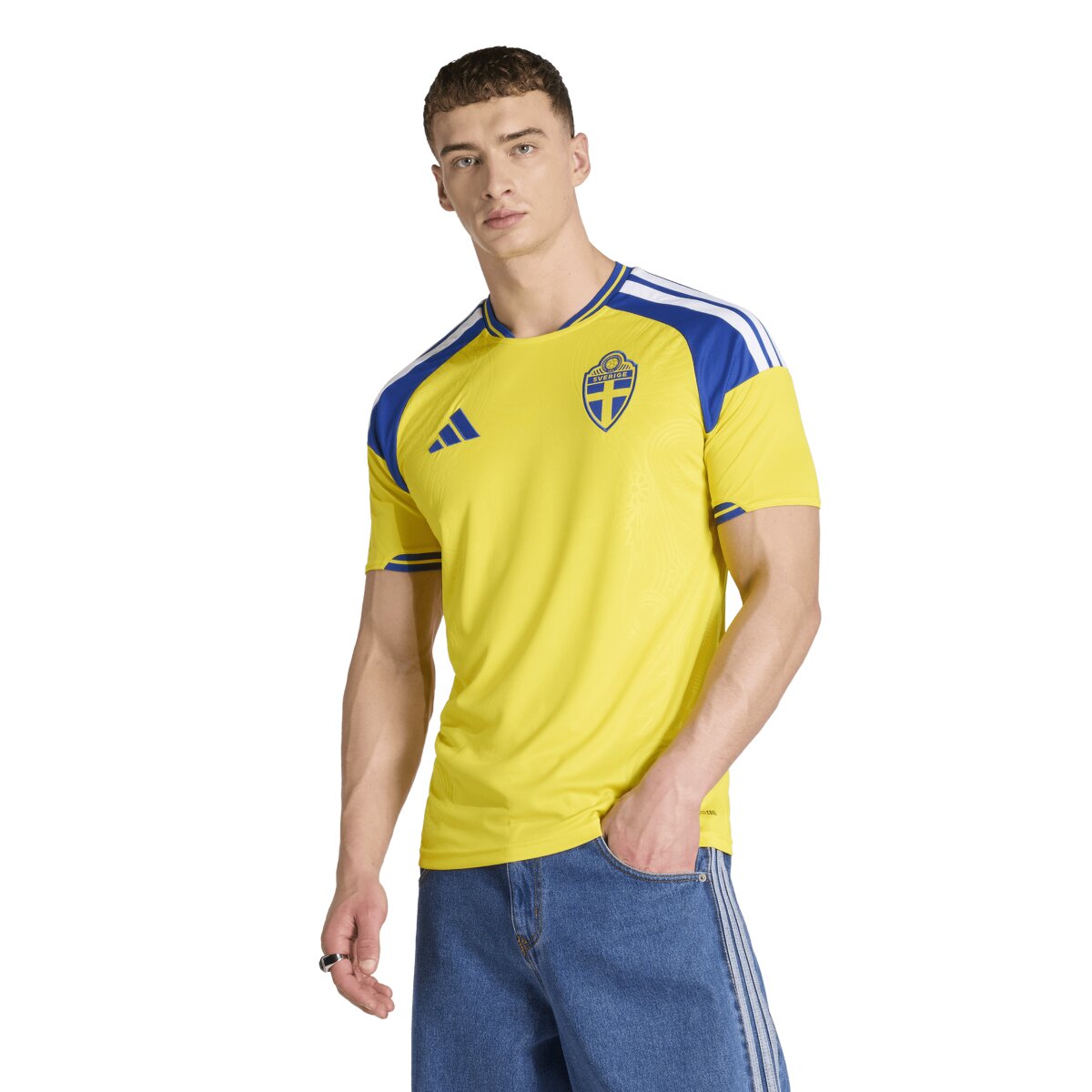 Imagem 0 de T-shirt de Homem 1.º Equipamento Suécia Mundial 2026