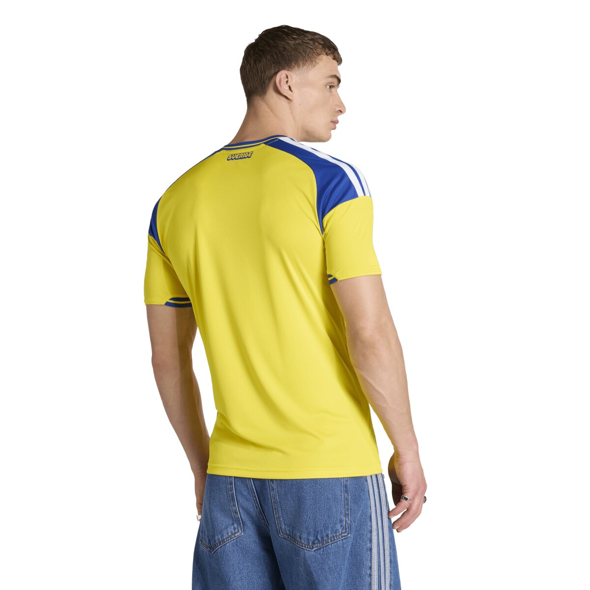 T-shirt de Homem 1.º Equipamento Suécia Mundial 2026 Amarelo / Azul-2