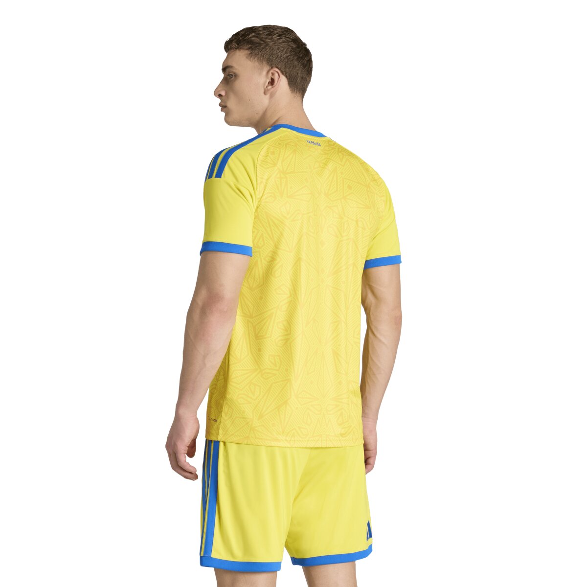 T-shirt de Homem 1.º Equipamento Ucrânia Mundial 2026 Amarelo / Azul-2