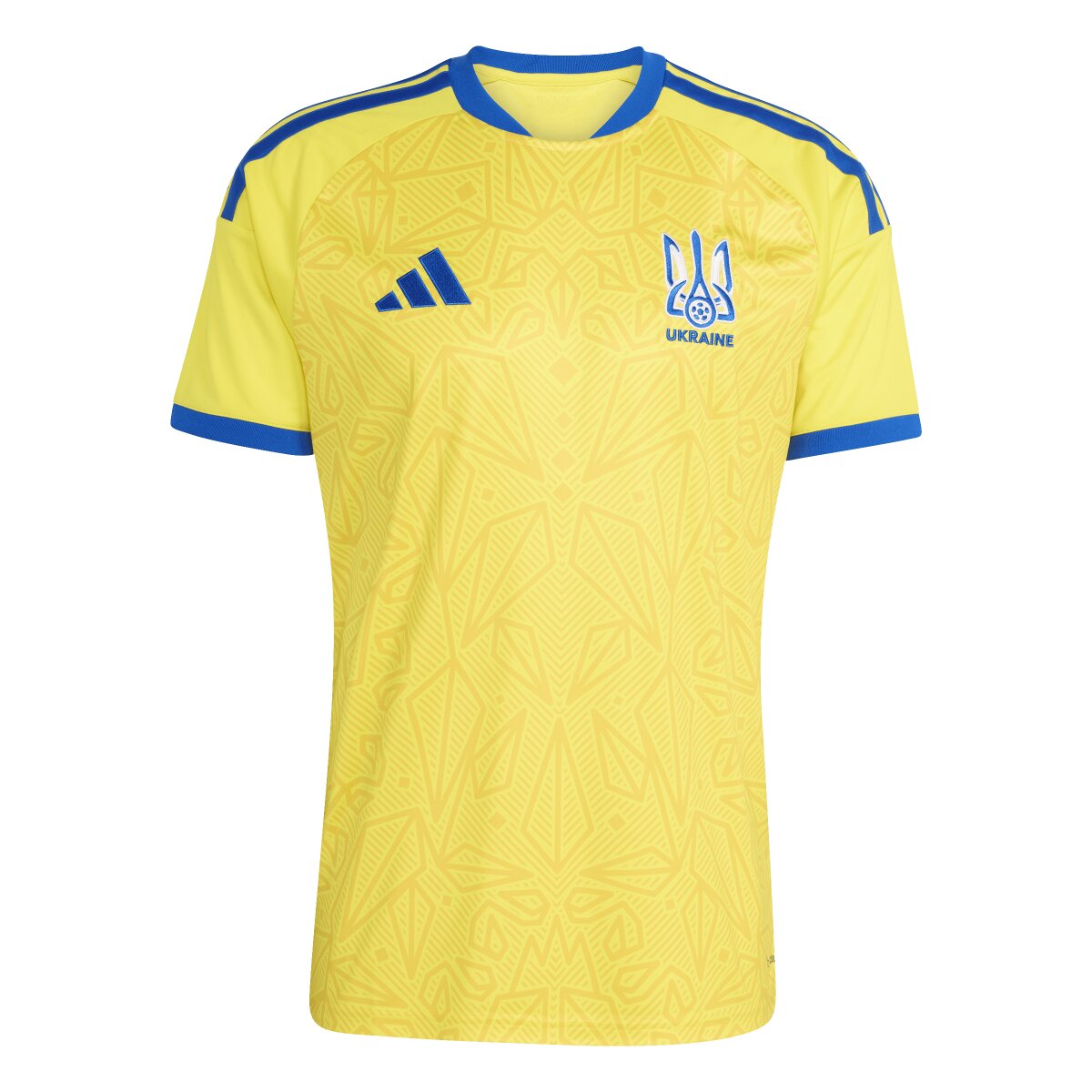 T-shirt de Homem 1.º Equipamento Ucrânia Mundial 2026 Amarelo / Azul-7