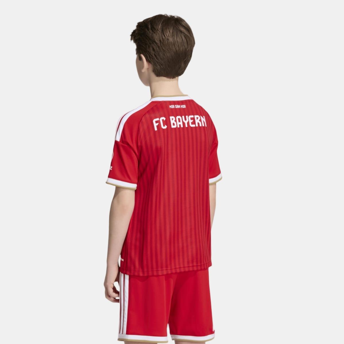 T-shirt de Menino 1.º Equipamento Bayern Munich 2026/2027 Vermelho / Branco-2