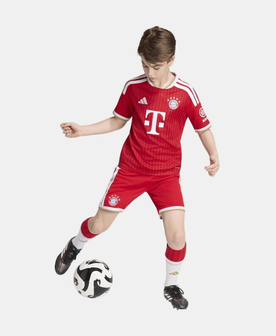 T-shirt de Menino 1.º Equipamento Bayern Munich 2026/2027 Vermelho / Branco-3