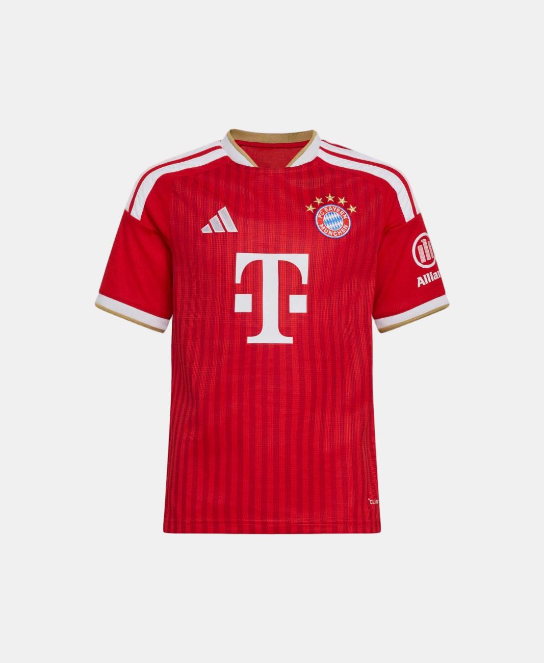T-shirt de Menino 1.º Equipamento Bayern Munich 2026/2027 Vermelho / Branco-6