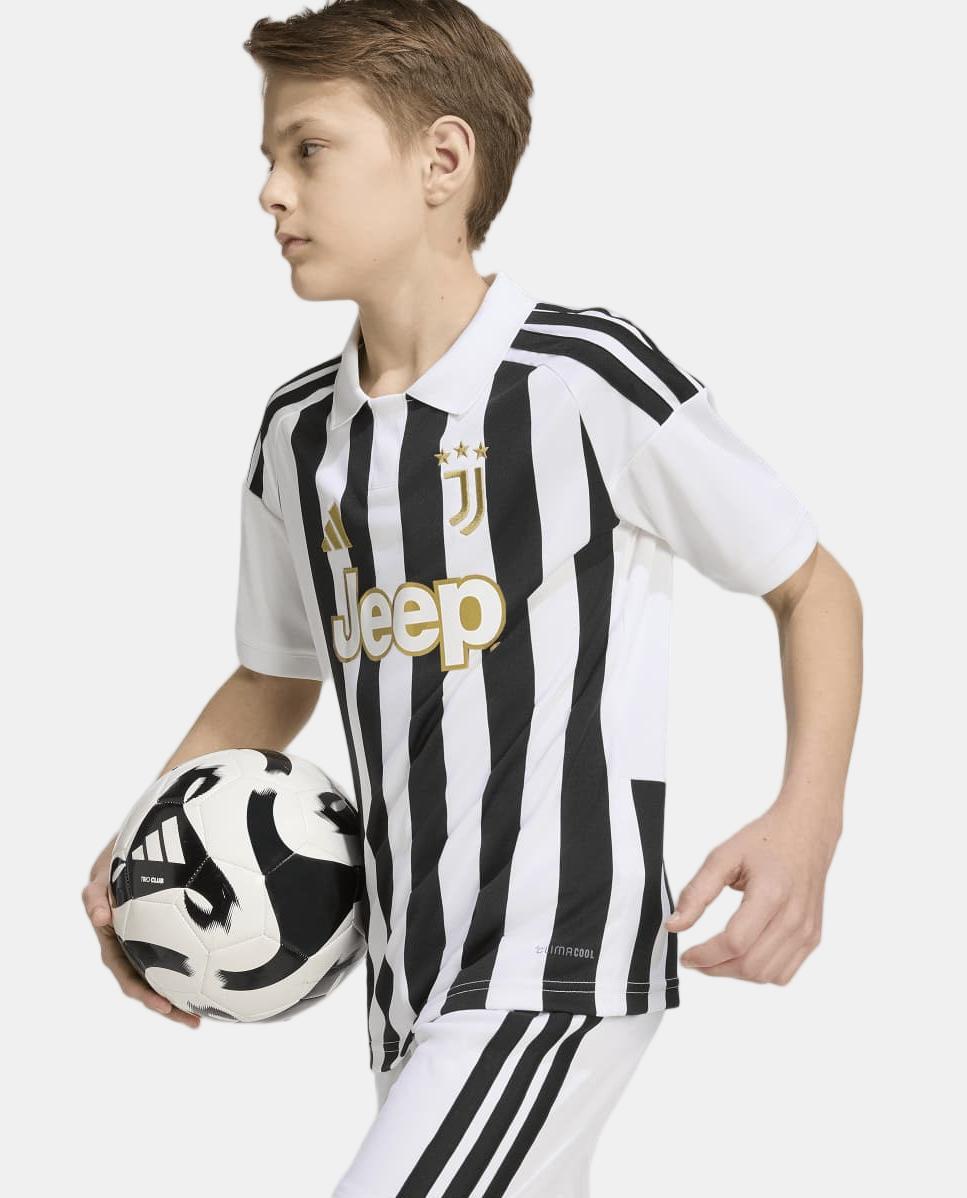 T-shirt de Menino 1.º Equipamento Juventus FC 2026/2027 Branco / Preto-5