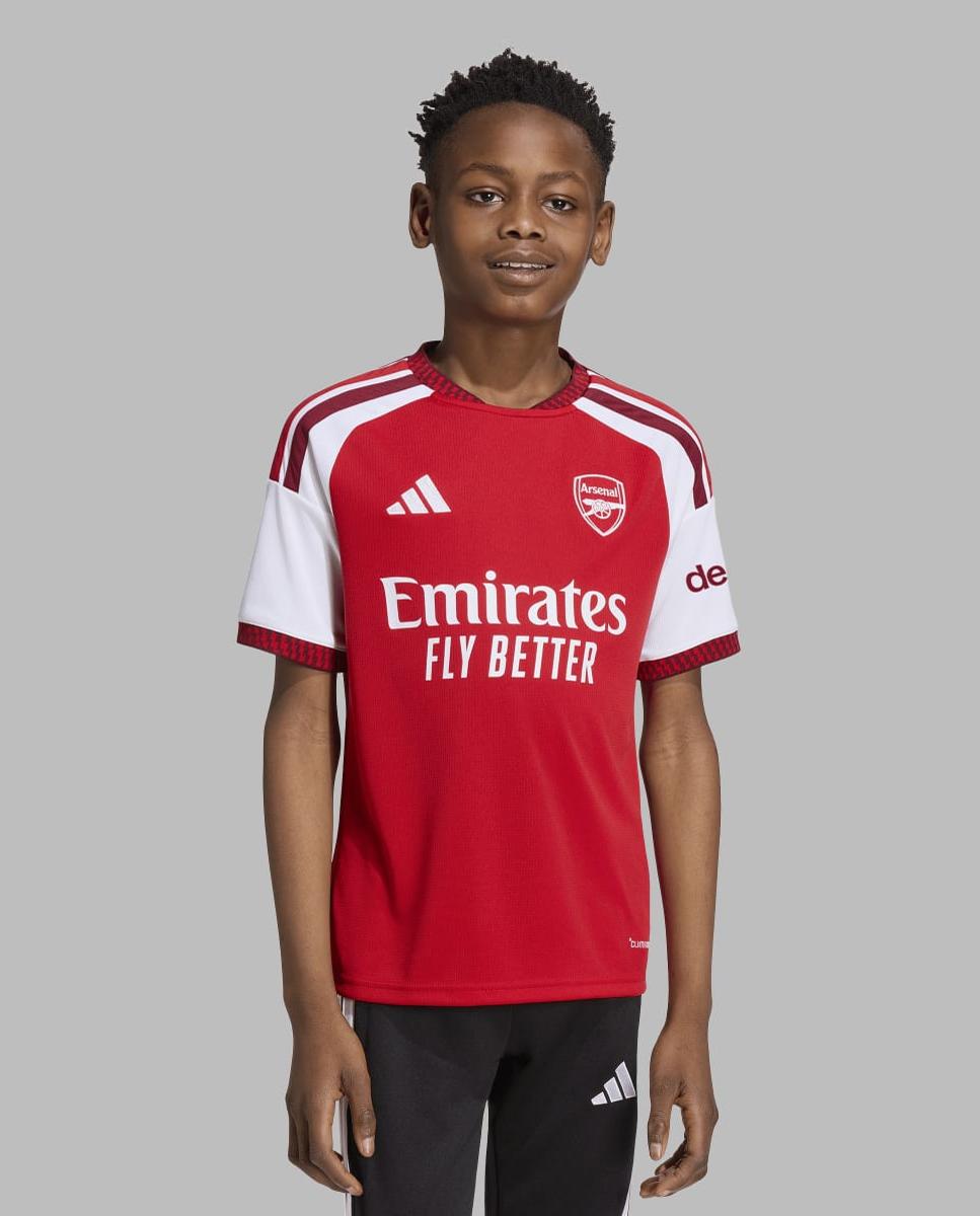 T-shirt de Criança 1.º Equipamento Arsenal FC 2026-2027 Vermelho / Branco-6