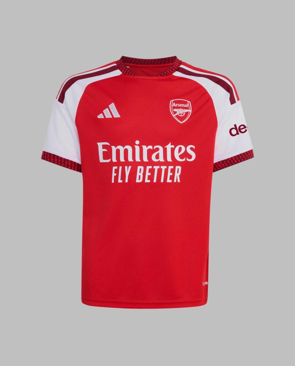 T-shirt de Criança 1.º Equipamento Arsenal FC 2026-2027 Vermelho / Branco-8