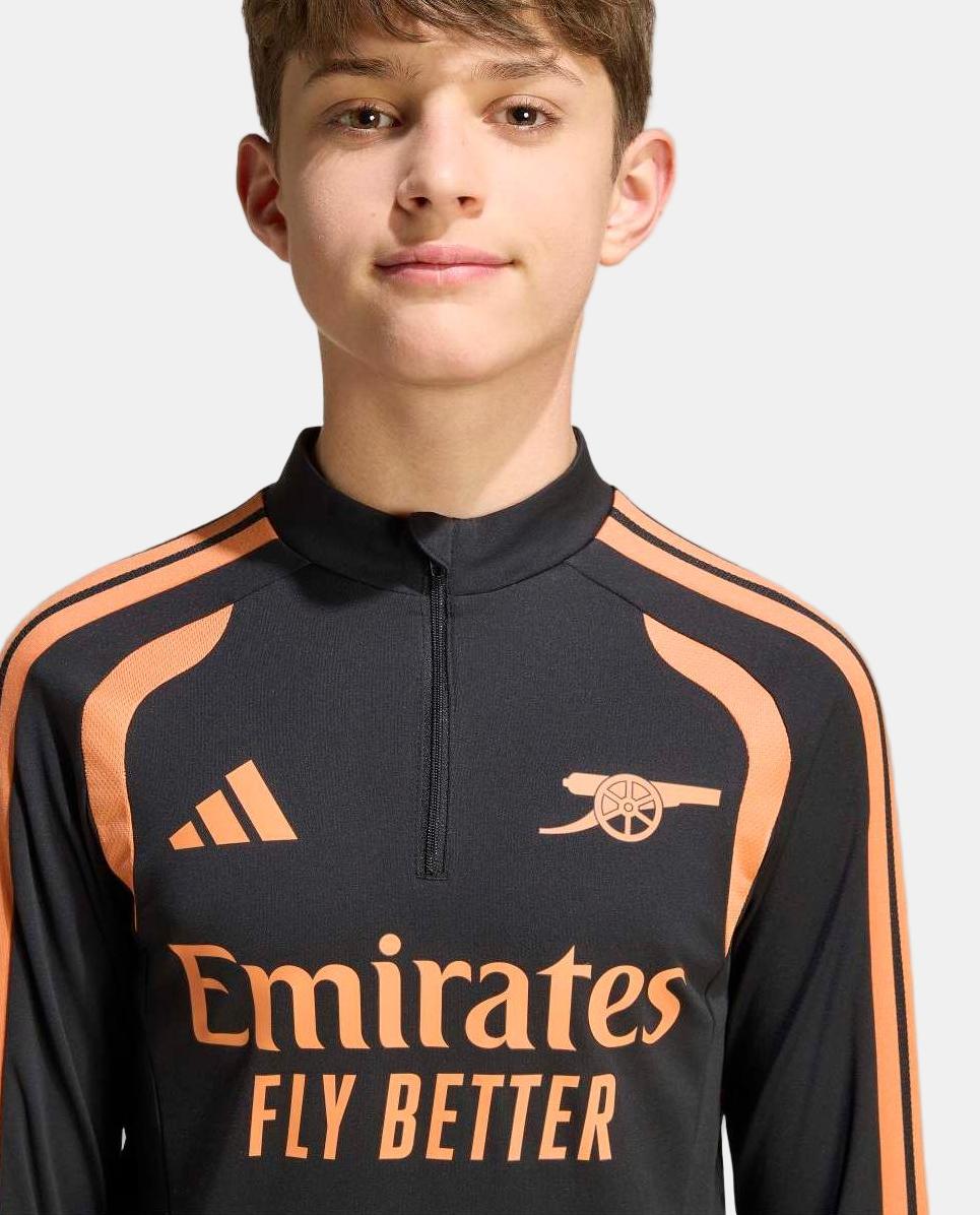 Sweatshirt Zip de Treino de Menino Arsenal Fc 2026/2027 Preto-6