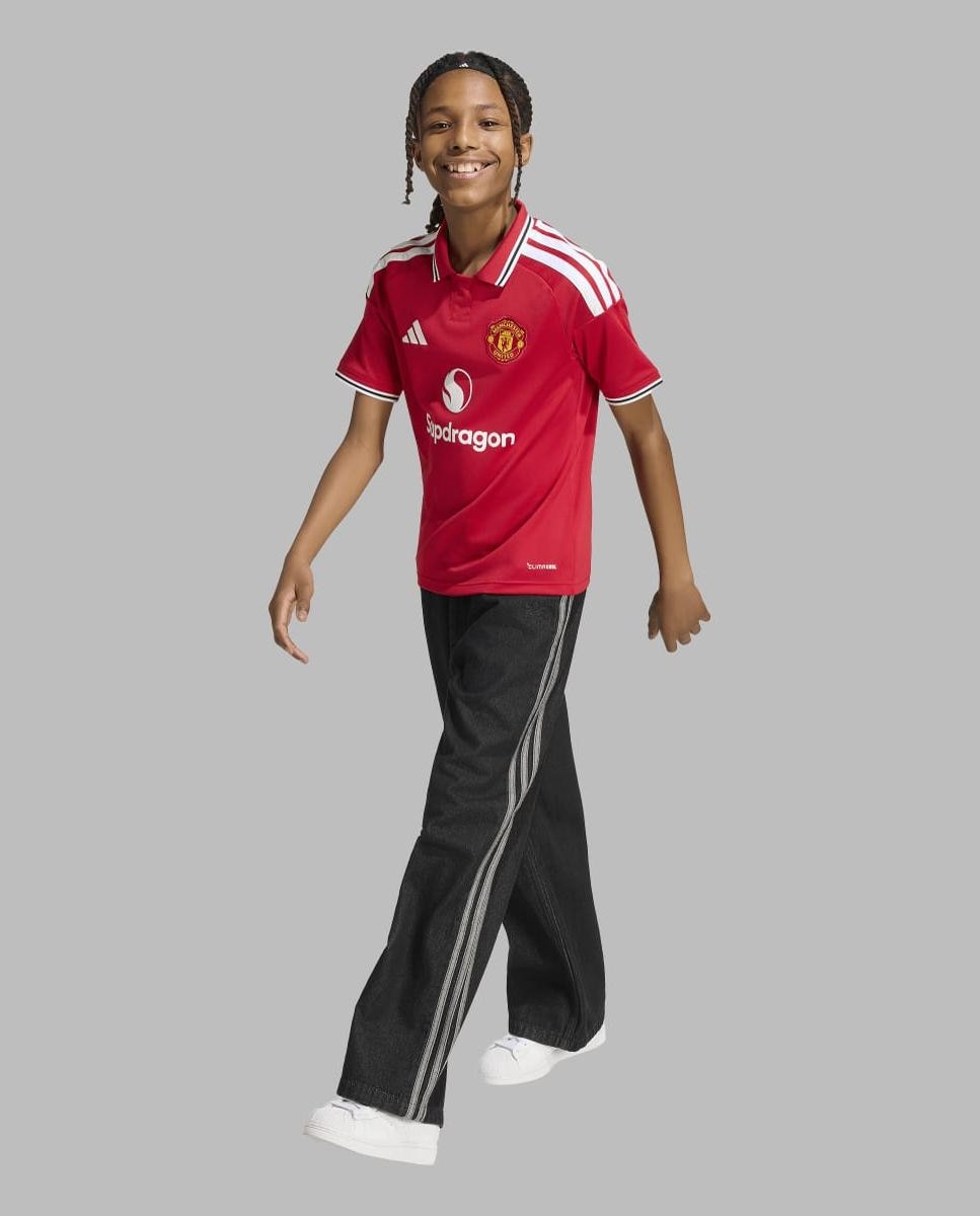 T-shirt de Menino 1.º Equipamento Manchester United Fc 2026/2027 Vermelho-5