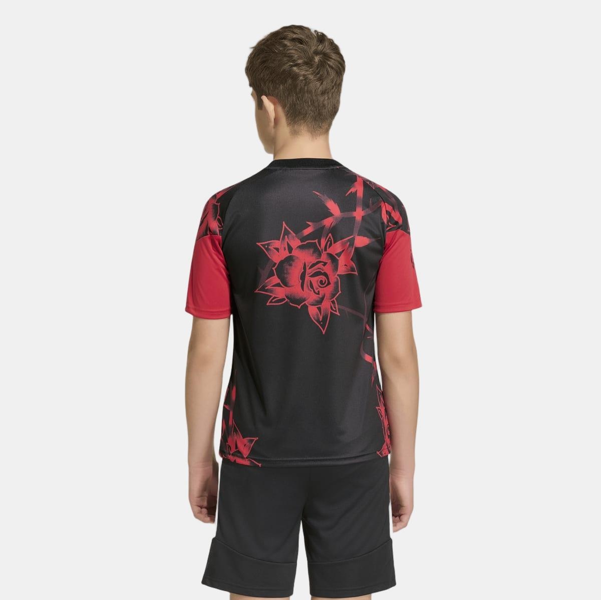 T-shirt de Menino Prematch Manchester United Fc 2026/2027 Vermelho / Preto-2