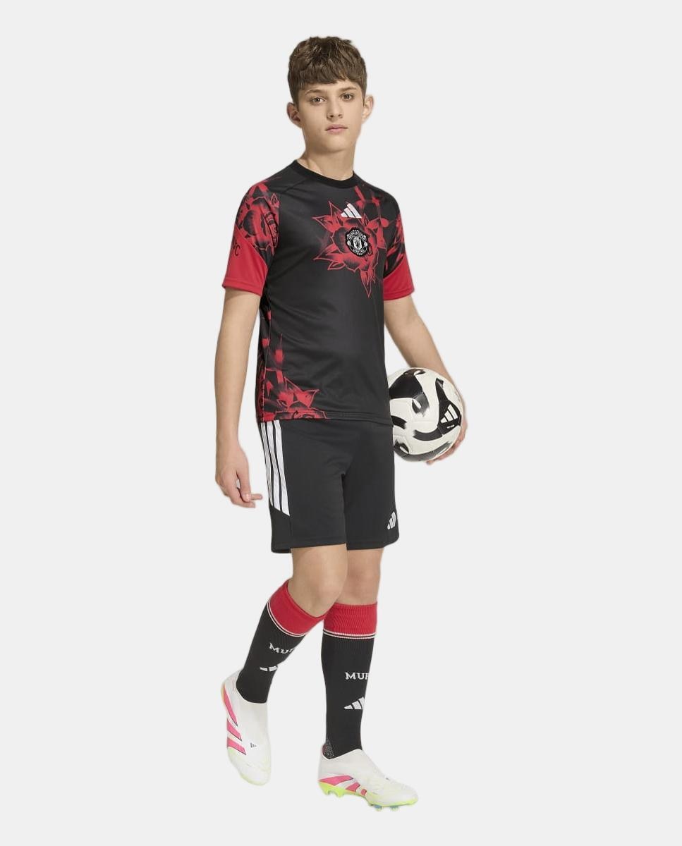 T-shirt de Menino Prematch Manchester United Fc 2026/2027 Vermelho / Preto-3