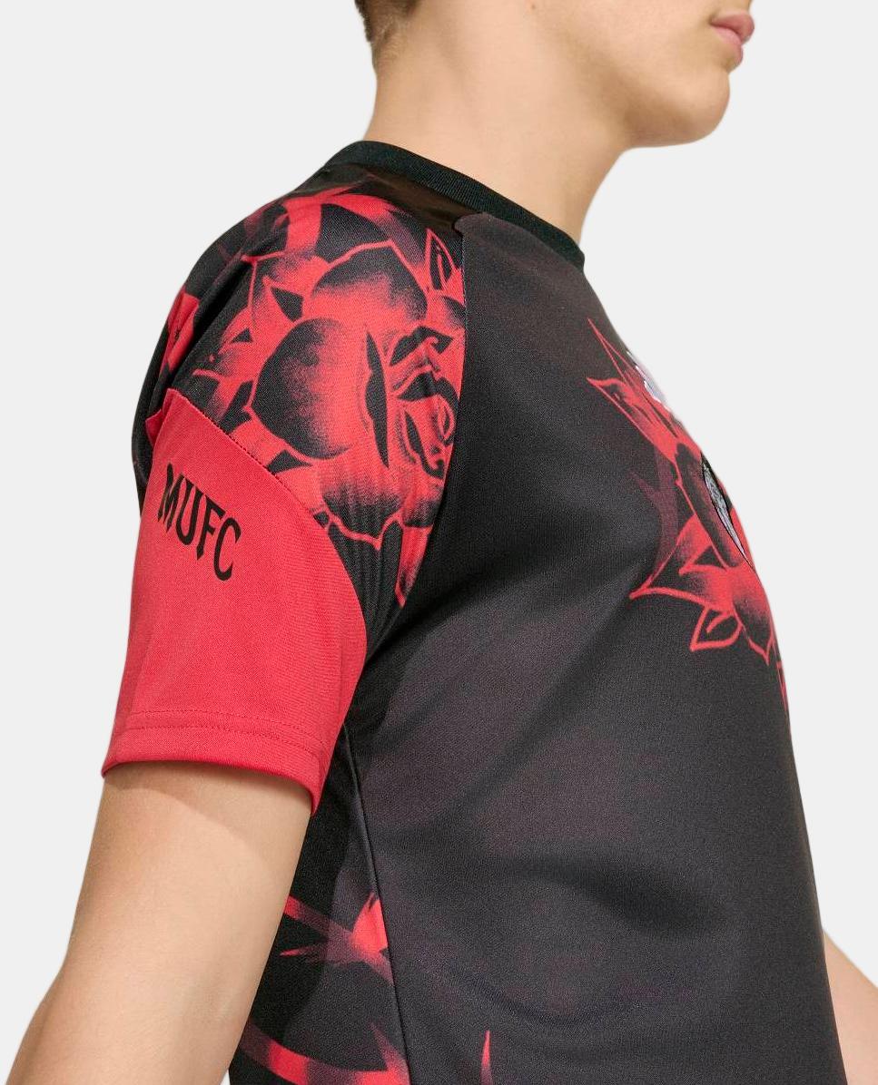 T-shirt de Menino Prematch Manchester United Fc 2026/2027 Vermelho / Preto-5