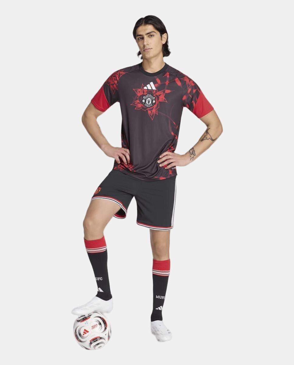 T-shirt de Homem Prematch Manchester United Fc 2026/2027 Vermelho / Preto-3