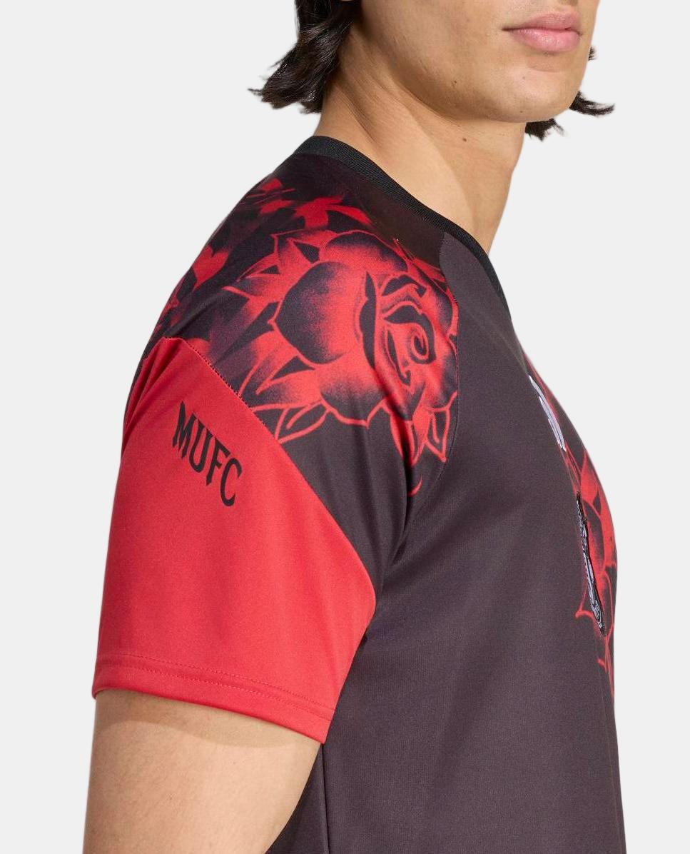 T-shirt de Homem Prematch Manchester United Fc 2026/2027 Vermelho / Preto-6