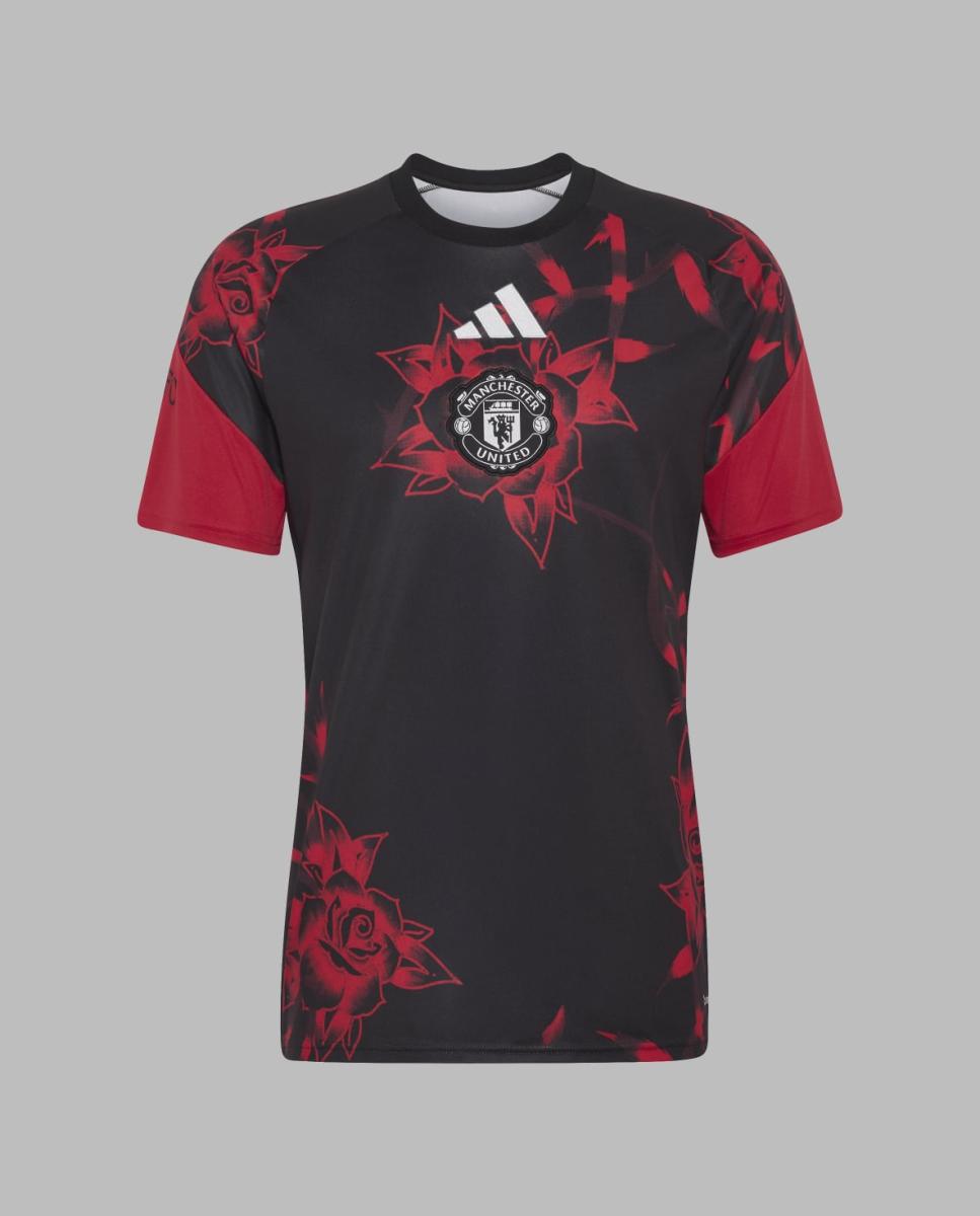 T-shirt de Homem Prematch Manchester United Fc 2026/2027 Vermelho / Preto-7