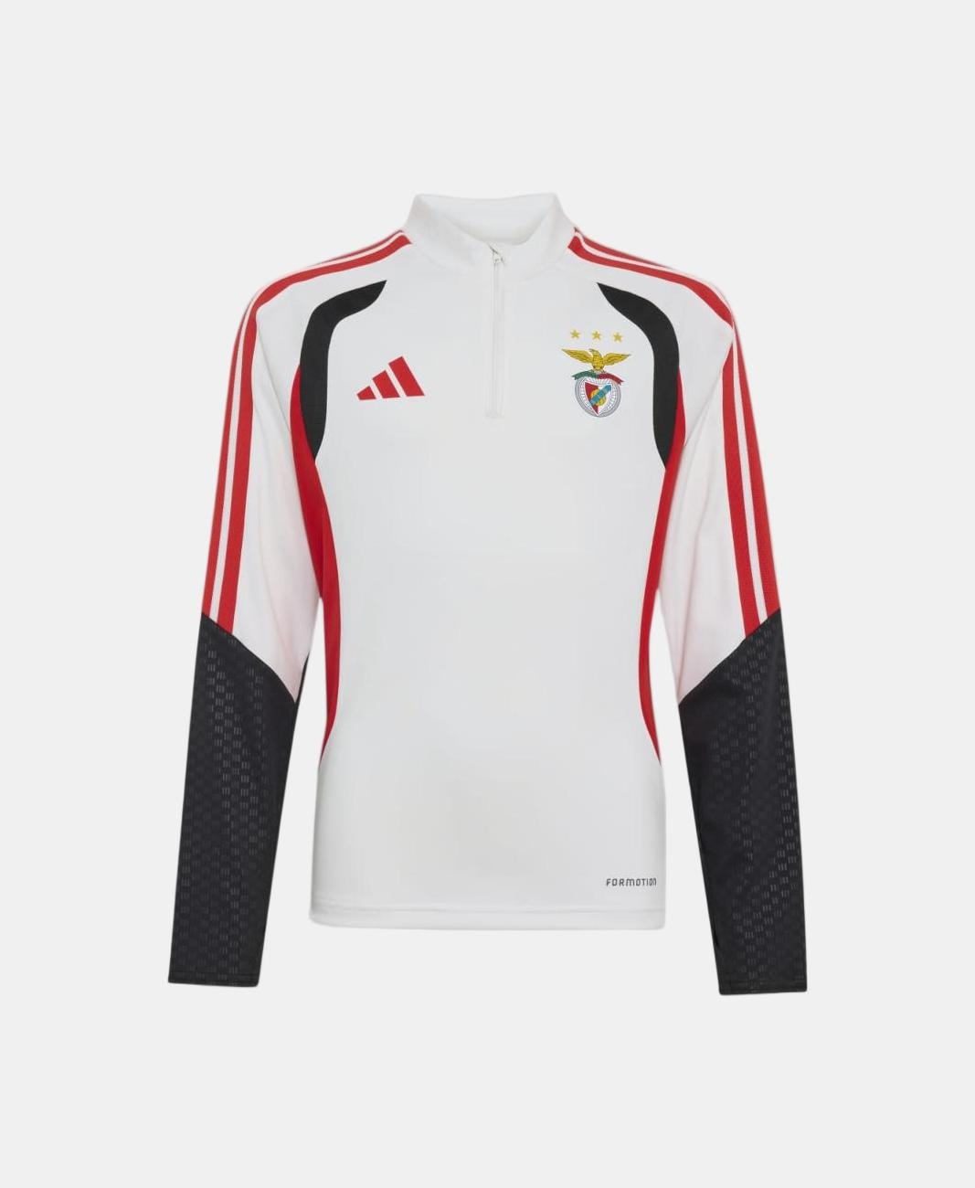 Sweatshirt Zip de Treino de Menino Sl Benfica 2026/2027 Branco / Vermelho-6